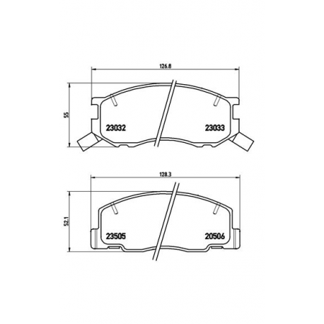 Σετ Τακάκια BREMBO P83093
