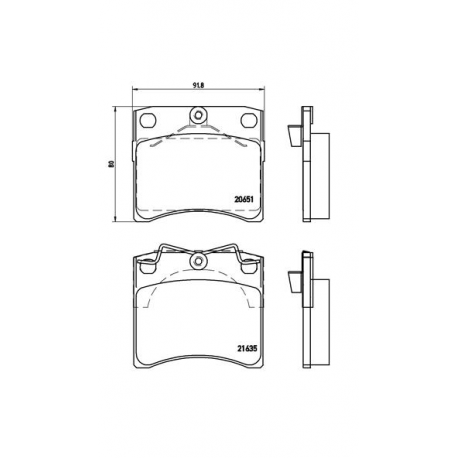Σετ Τακάκια BREMBO P85027
