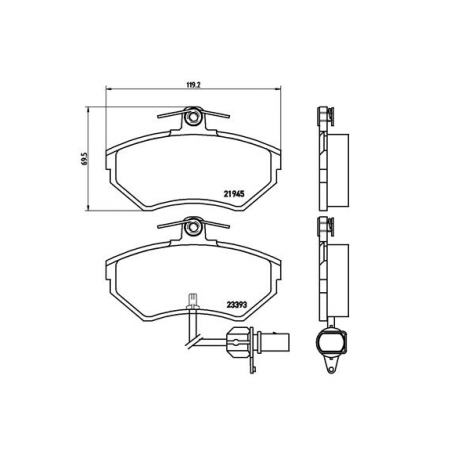 Σετ Τακάκια BREMBO P85044