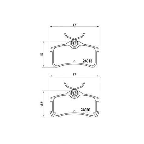 Σετ Τακάκια BREMBO P83084