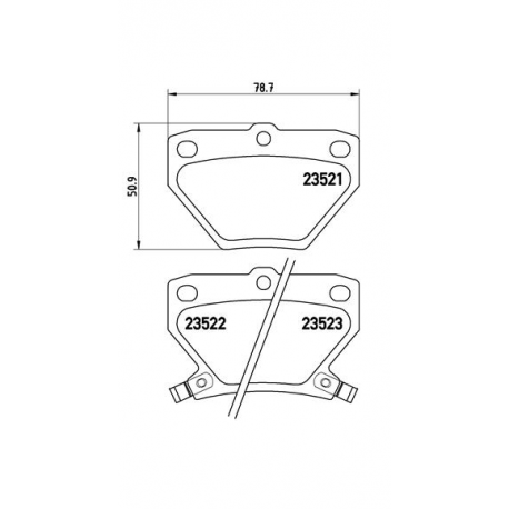 Σετ Τακάκια BREMBO P83052