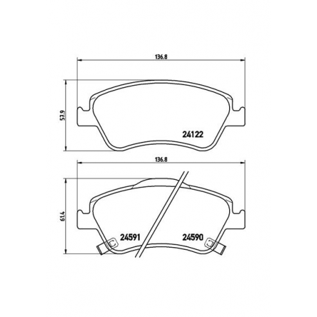 Σετ Τακάκια BREMBO P83079