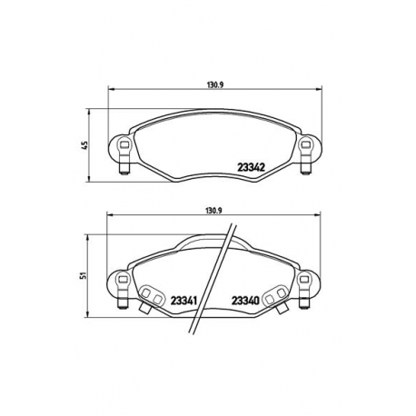 Σετ Τακάκια BREMBO P83053