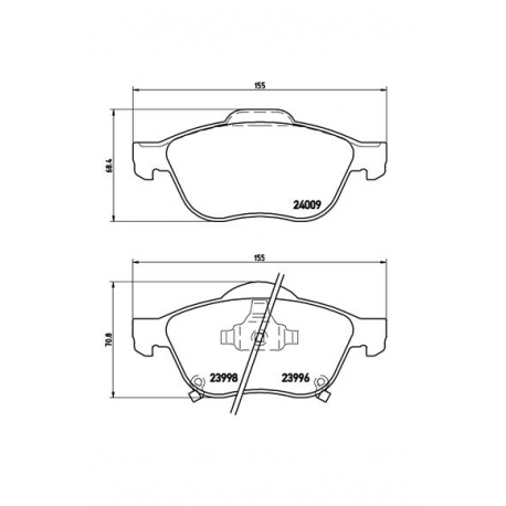 Σετ Τακάκια BREMBO P83043