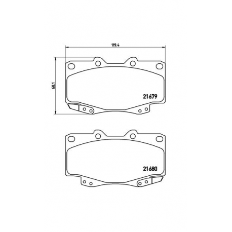 Σετ Τακάκια BREMBO P83069