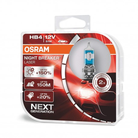 ΛΑΜΠΕΣ OSRAM HB4 12V 51W NIGHT BREAKER LASER