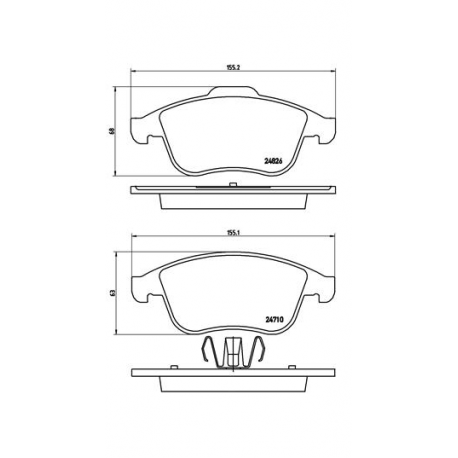 Σετ Τακάκια BREMBO P68047