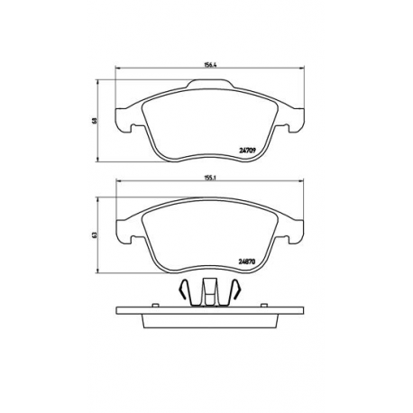 Σετ Τακάκια BREMBO P68045