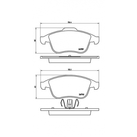 Σετ Τακάκια BREMBO P68046