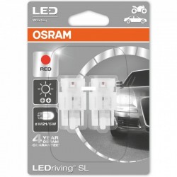 ΛΑΜΠΕΣ OSRAM W21/5W LEDRIVING® RED 12V 1.7W LED 6000K