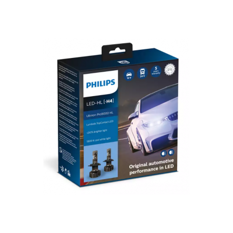 Λάμπες Philips H4 Ultinon Pro9000 HL Led 12/24V 18W +250% Περισσ. Φως 5800K 2τμχ 11342U90CWX2
