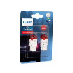 Λάμπες Philips W21/5W Ultinon Pro3000 Led Red 12V 0.8/1.75W 2τμχ 11066U30RB2