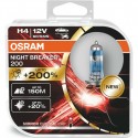 Λάμπες Osram H4 12V 60/55W Night Breaker 200 +200% Έξτρα Φως 64193NB200-HCB