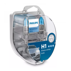 Λάμπες Philips H1 12V 55W White Vision Ultra έως 4000K και 60% Περισσ. Φως 12258WVUSM