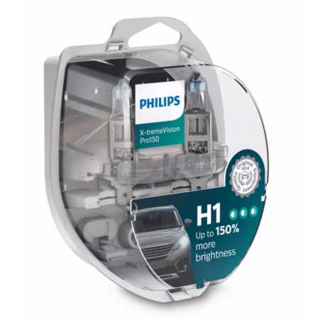 Λάμπες Philips H1 X-treme Vision Pro150 12V 55W Έως 150% Περισσ.Φως 12258XVPS2