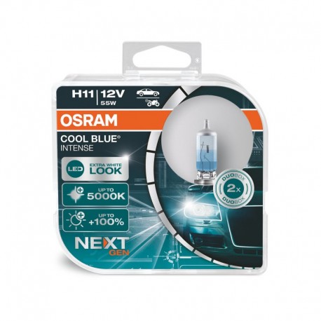 Λάμπες Osram H11 12V 55W Cool Blue Intense Next Gen +100% Περισσότερο Φως 5000K 64211CBN-HCB