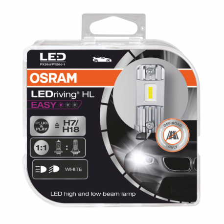 Λάμπες Osram LEDriving HL EASY H7/H18 12V 6500K 64210DWESY-HCB