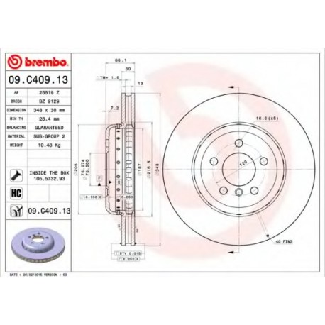 Σετ Δισκόπλακες BREMBO 09C40913