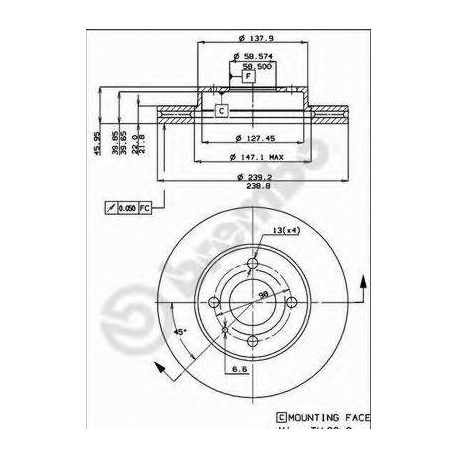 Σετ Δισκόπλακες BREMBO 09314010