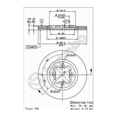 Σετ Δισκόπλακες BREMBO 09478910