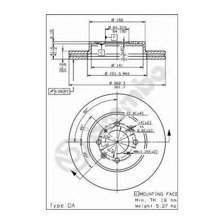 Σετ Δισκόπλακες BREMBO 09545710