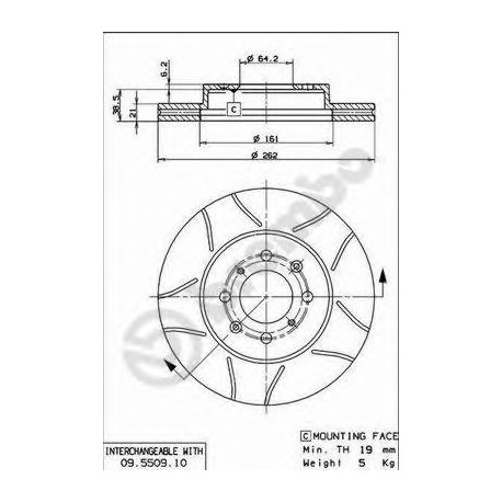 Σετ Δισκόπλακες BREMBO 09550975