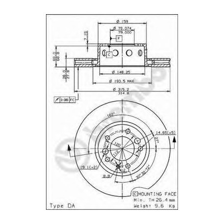 Σετ Δισκόπλακες BREMBO 09592910