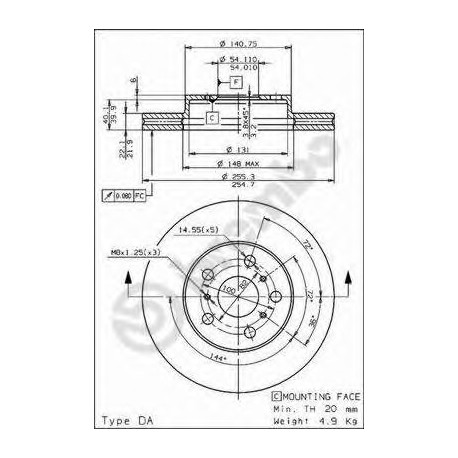 Σετ Δισκόπλακες BREMBO 09680310