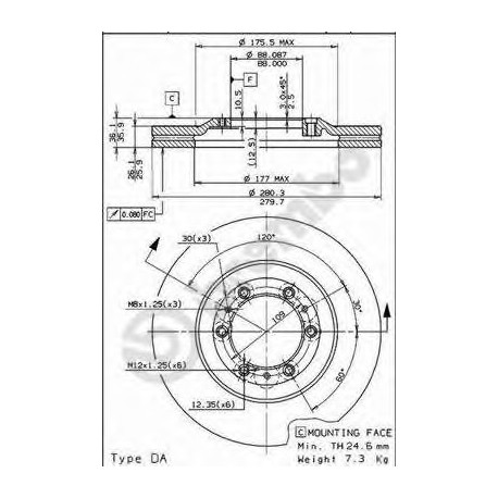 Σετ Δισκόπλακες BREMBO 09686620