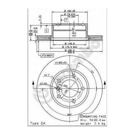 Σετ Δισκόπλακες BREMBO 09692414