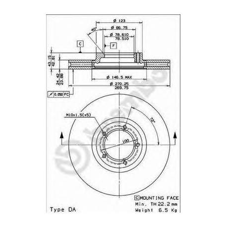 Σετ Δισκόπλακες BREMBO 09695910