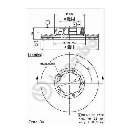 Σετ Δισκόπλακες BREMBO 09711710