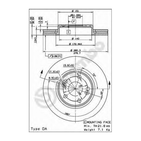 Σετ Δισκόπλακες BREMBO 09813714