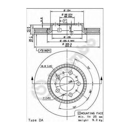 Σετ Δισκόπλακες BREMBO 09913010