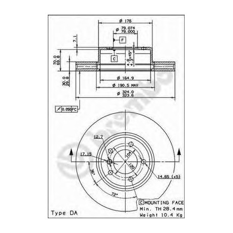 Σετ Δισκόπλακες BREMBO 09917214
