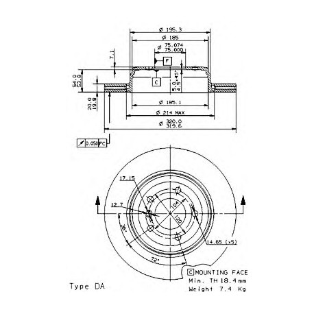 Σετ Δισκόπλακες BREMBO 09942510