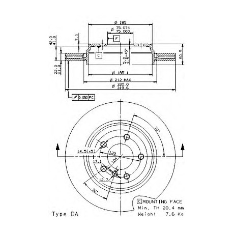 Σετ Δισκόπλακες BREMBO 09959010