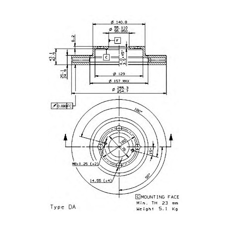 Σετ Δισκόπλακες BREMBO 09982410