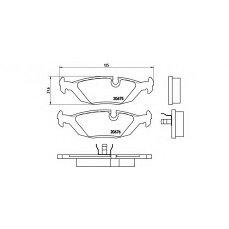 Σετ Τακάκια BREMBO P06009