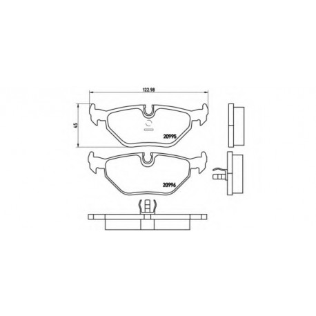 Σετ Τακάκια BREMBO P06011