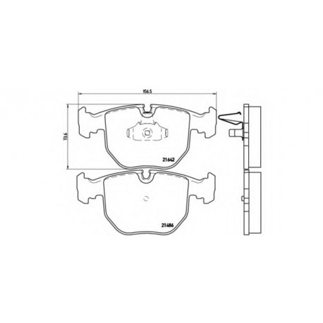 Σετ Τακάκια BREMBO P06021