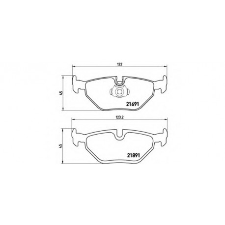 Σετ Τακάκια BREMBO P06023