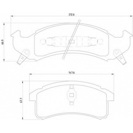 Σετ Τακάκια BREMBO P09002