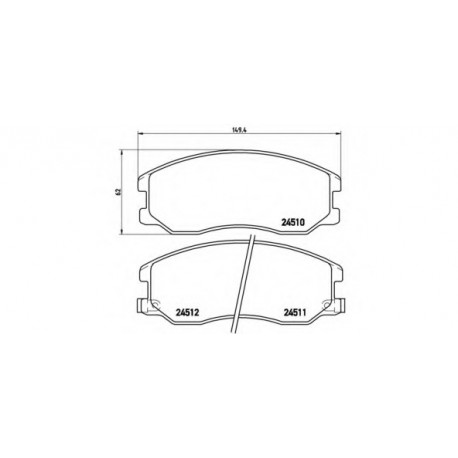 Σετ Τακάκια BREMBO P10003