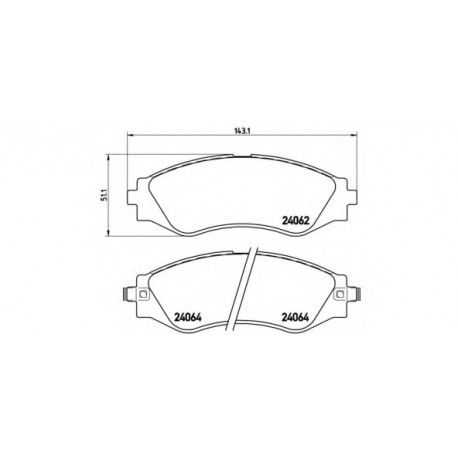 Σετ Τακάκια BREMBO P10006