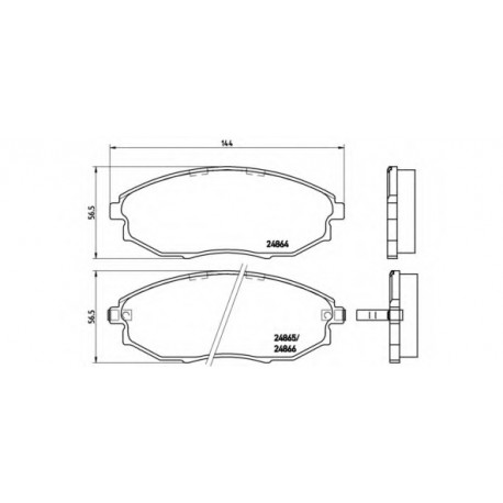 Σετ Τακάκια BREMBO P10007
