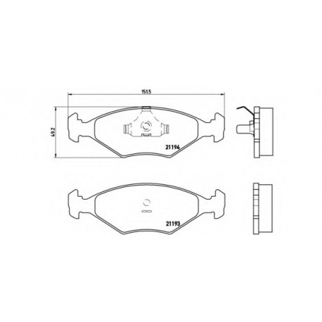 Σετ Τακάκια BREMBO P23040