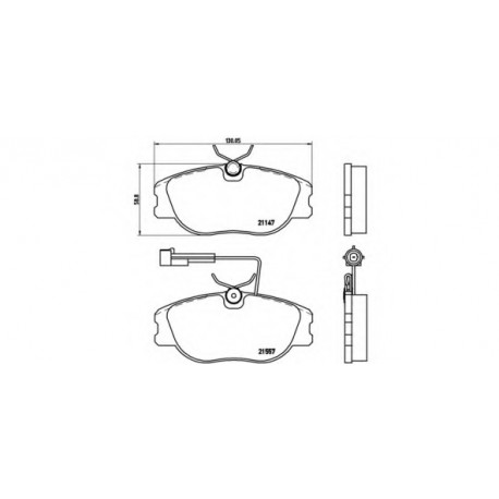 Σετ Τακάκια BREMBO P23043