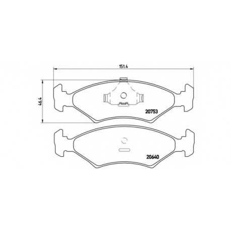 Σετ Τακάκια BREMBO P24006