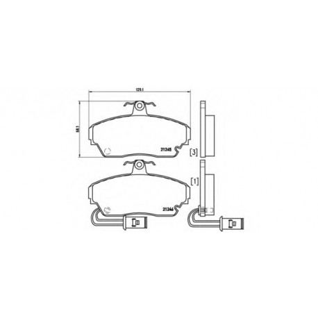 Σετ Τακάκια BREMBO P28014